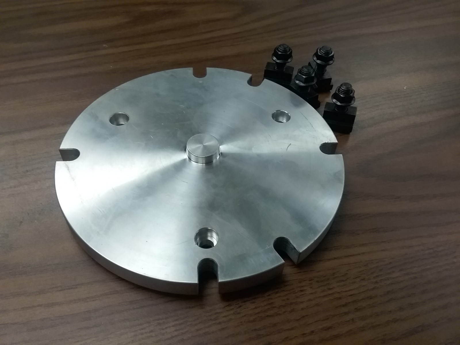 8" base adapter plate mount chucks on rotary table or milling machine #IN-ADP-8