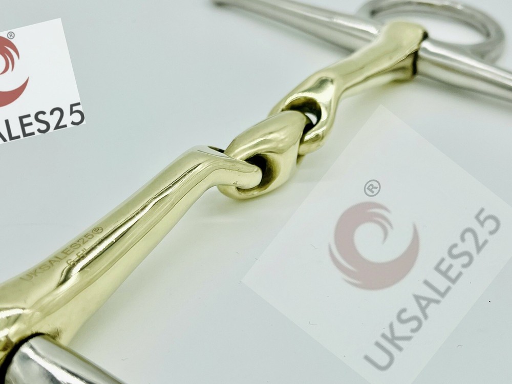 Full Cheek 14MM Snaffle Bit Verbindend Angled MP (UKSALES25®)*SAME DAY DISPATCH*