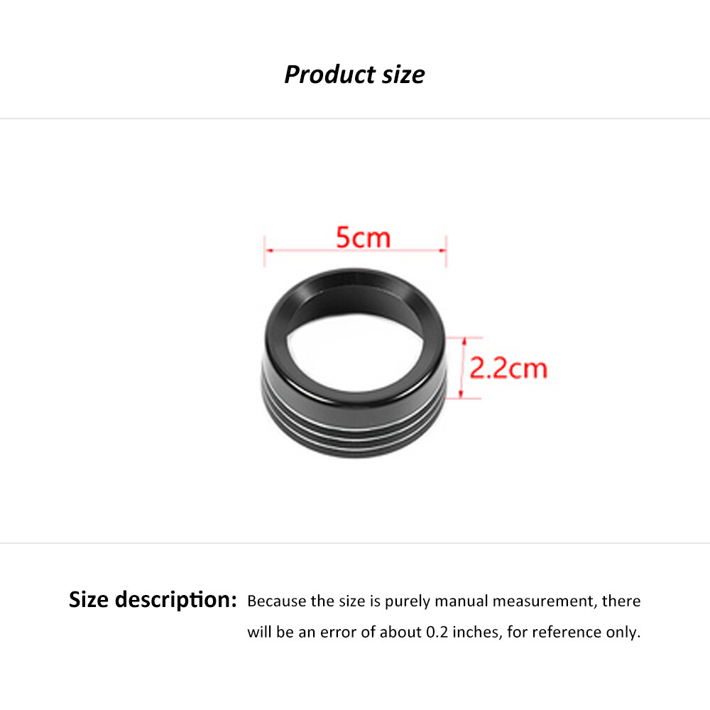 Black Gear Shift Adjust Control Switch Knob Cover Ring for Dodge Ram Durango 13+