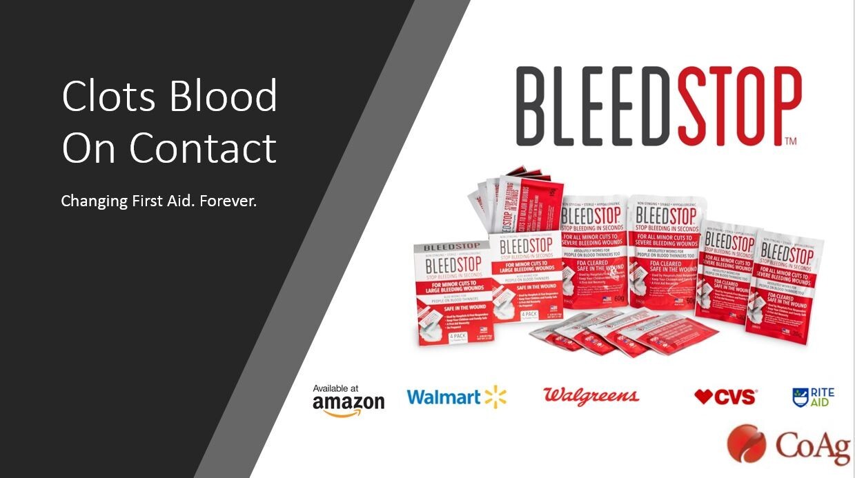 BleedStop™ First Aid Powder for Blood Clotting, Trauma Kit - 5 PK (15g) Pouches