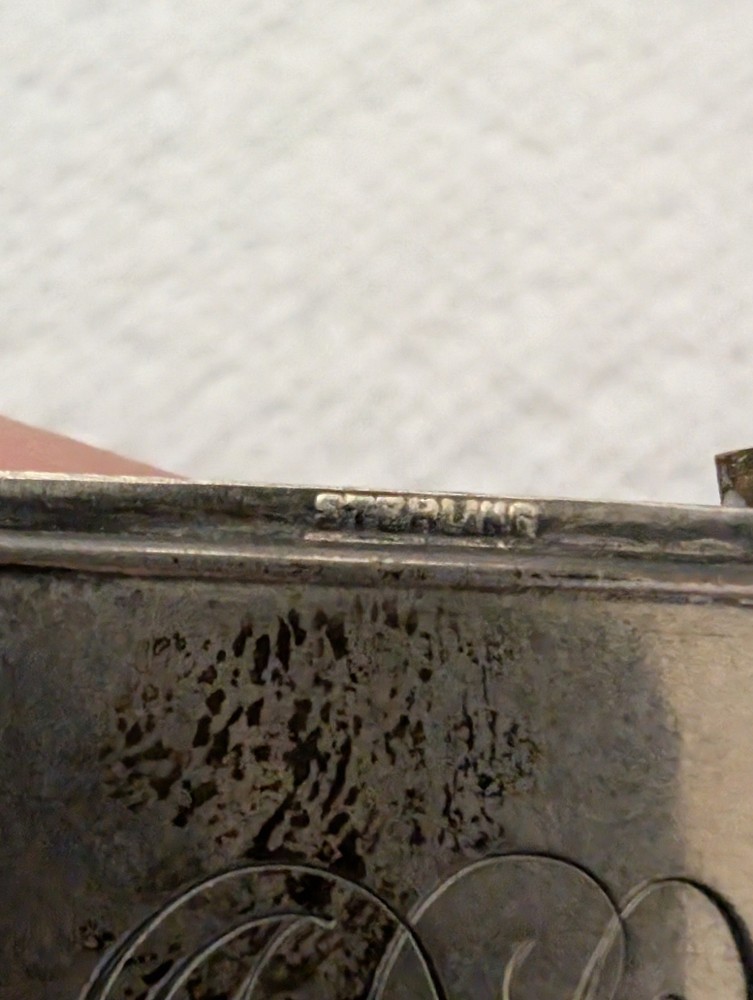 Sterling Silver Match Safe/Case Native American