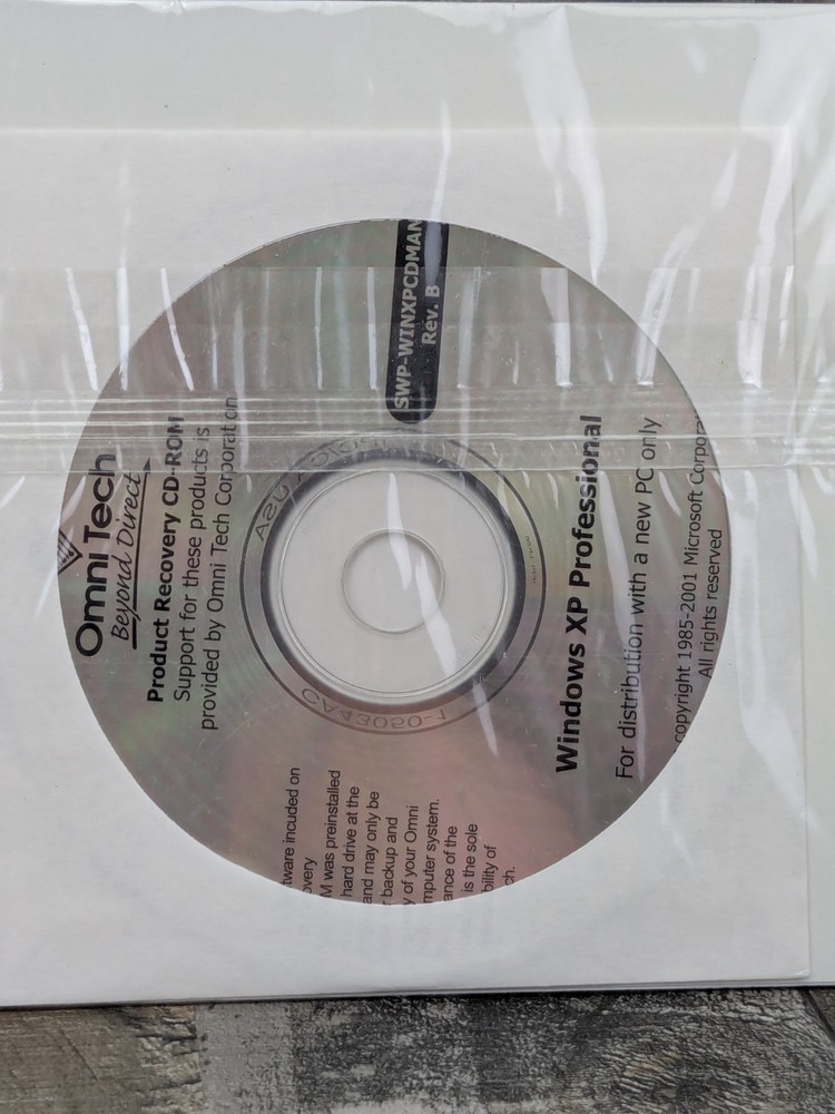 Microsoft Windows XP Professional Version 2002 OEM Software NEW For Omni Tech PC