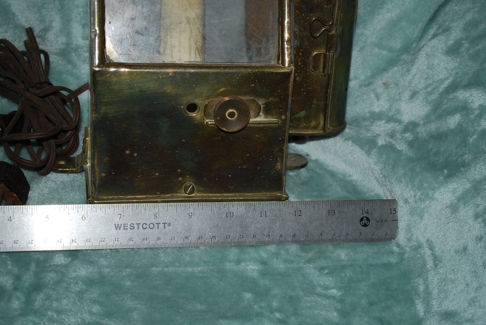 Original Brass Transportation Lantern - It has been Electrified.