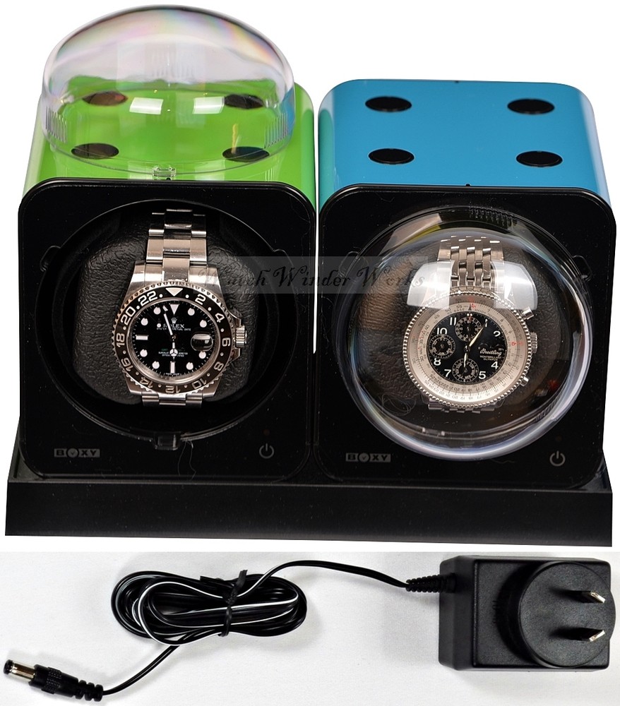 Fancy Brick Dual Automatic Watch Winder system-model: 2FB-E2-CLRS,expand to 6x