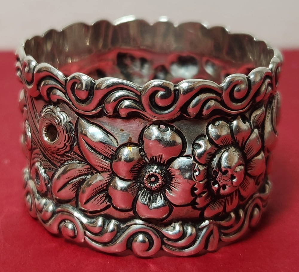 Ornate Victorian  Sterling Silver Napkin
