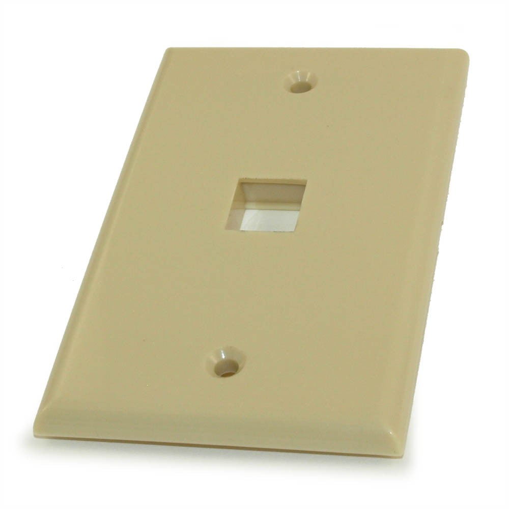 Wallplate: Keystone 1 Hole - Ivory