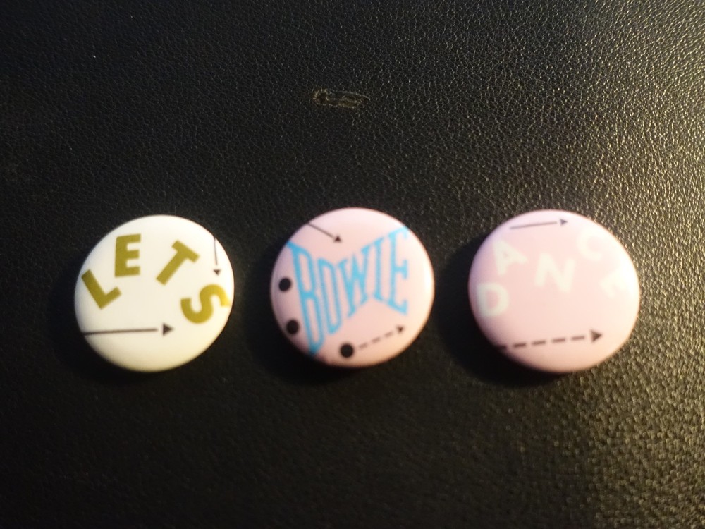 David Bowie Let's Dance 3 Button Set