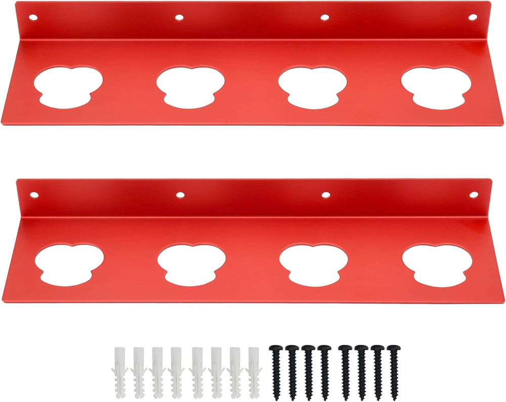 12V Battery Holder Wall Mount - 2 Pack with Storage Accessories