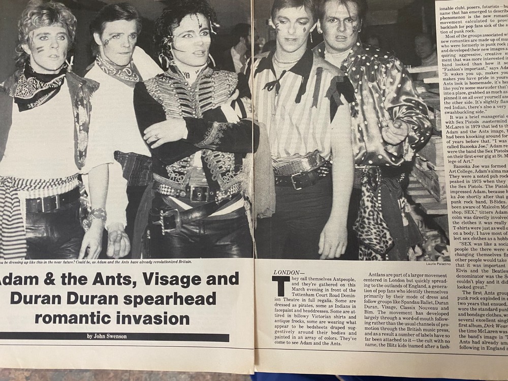 Adam Ant, Two Page Vintage Clipping