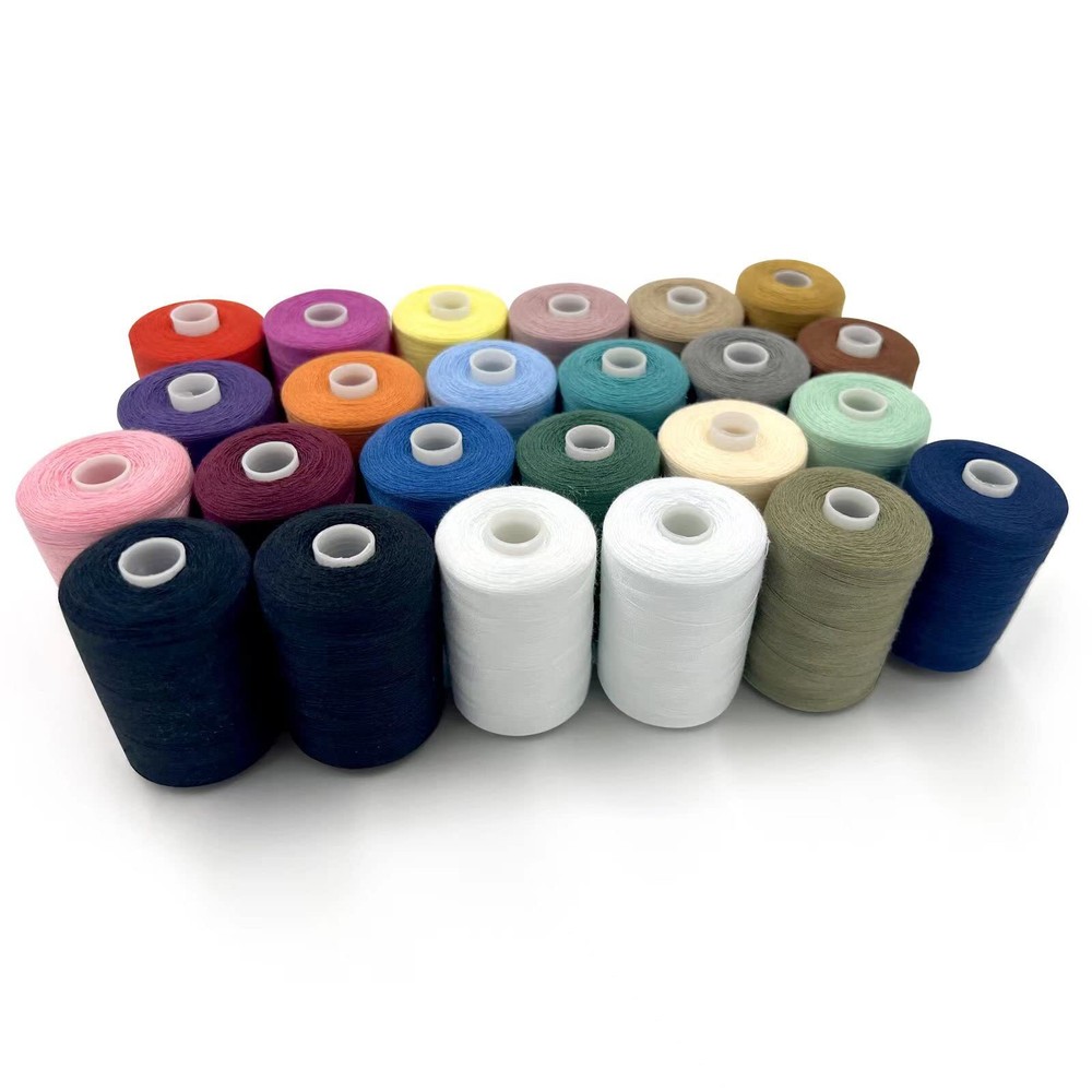 24 Spools each 1000 Yards Sewing Thread 100% Ployester 40S/2 All Purpose Thre...