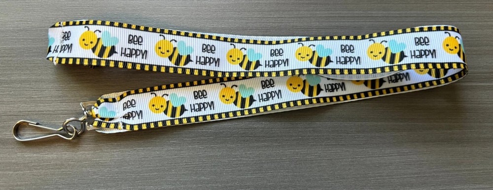 Bee Happy Bee 18” Ribbon Lanyard