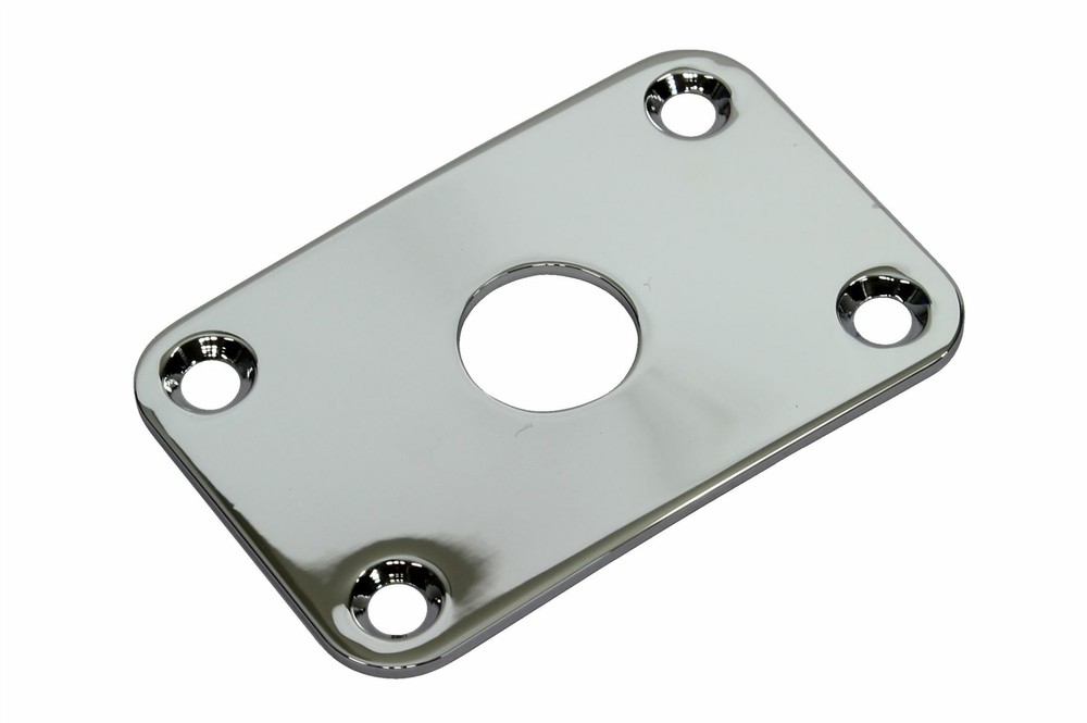 Curved Rectangular Metal Jack Plate Jackplate for Gibson® Explorer Chrome