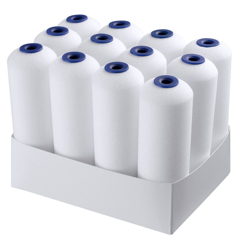 WORKPRO 12Pack Foam Paint Roller 4 inch Mini Paint Roller Small Paint Roller Kit