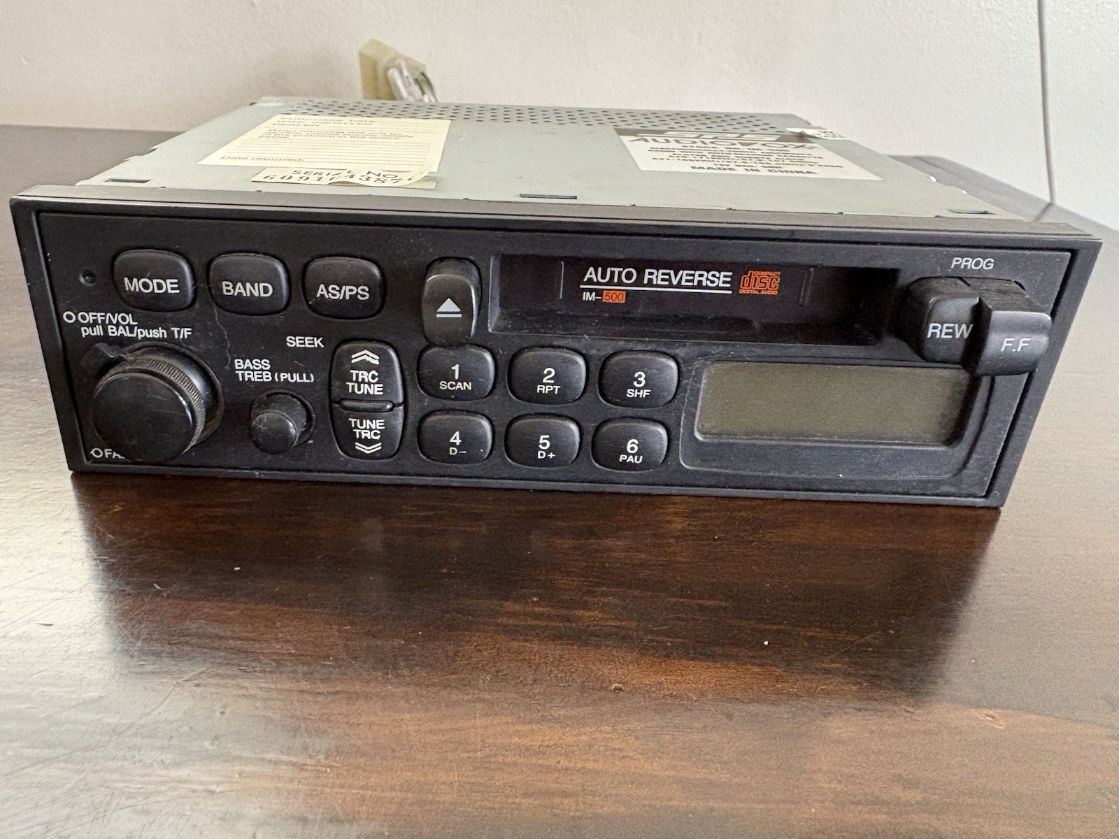 Audiovox SPS IM-500 AM/FM Cassette Car Radio - Free Ship