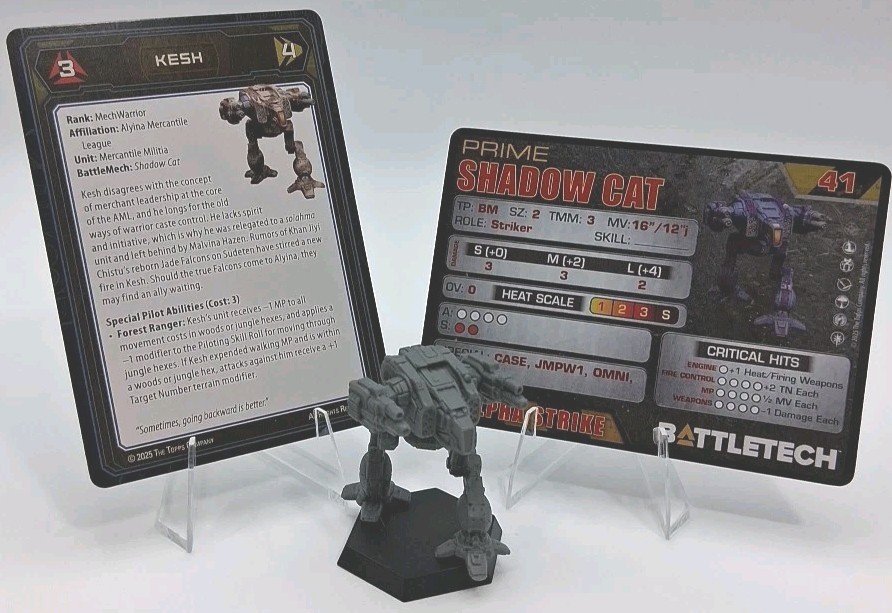 New BattleTech: Shadow Cat (Prime) Mech 21st Centauri Lancers Command Lance B&N