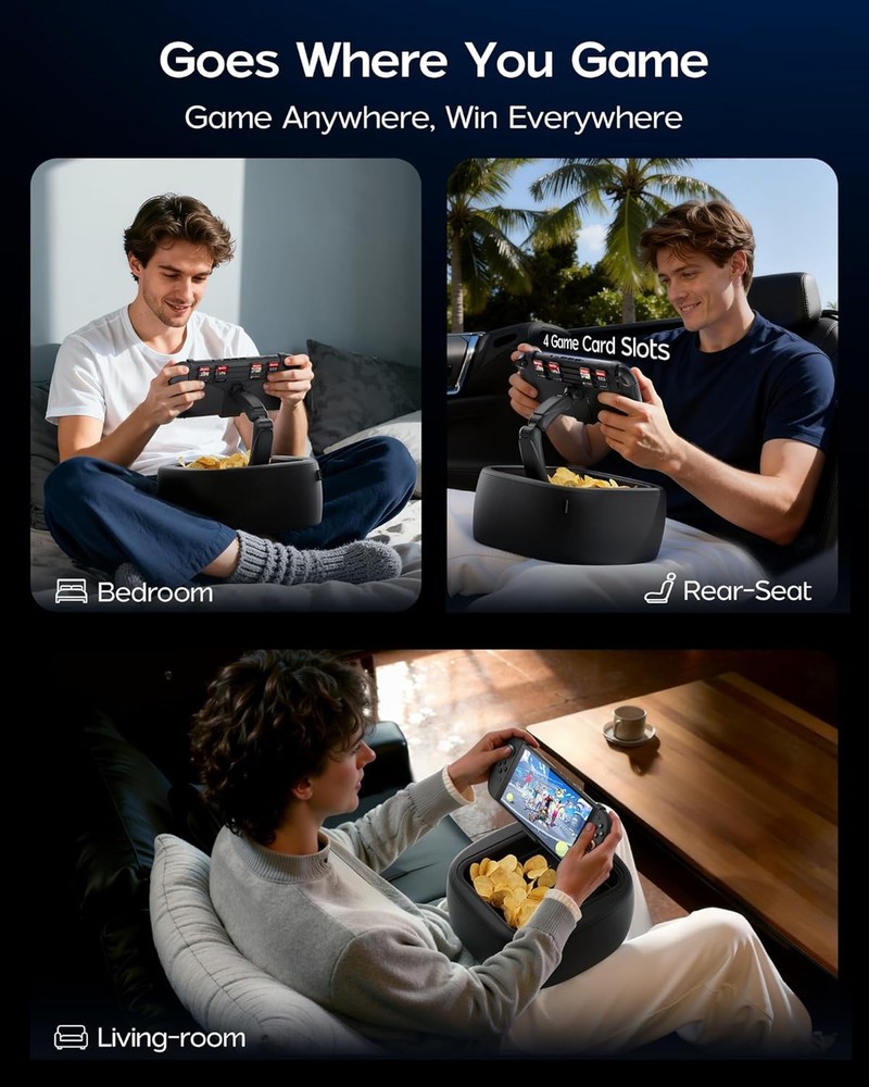 Gaming Pillow Stand for Nintendo Switch & 4.7-14.6" Tablets, Adjustable Support