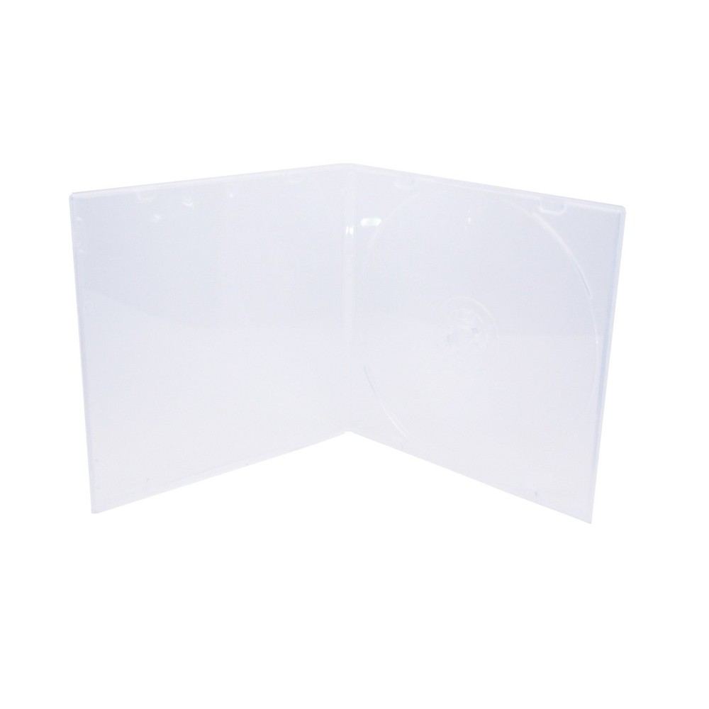 5.2mm Durable CD Case Slim Single Clear PP Poly Plastic Cases 100 Pack.