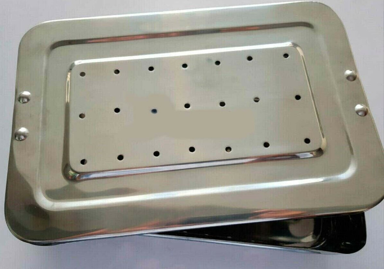 Surgical Instruments Storage Box Perforated Stainless Steel 1 Pcs