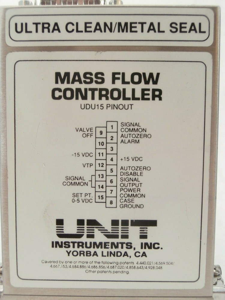 UNIT Instruments UFC-8160 Mass Flow Controller MFC 200 SCCM HI Working Spare