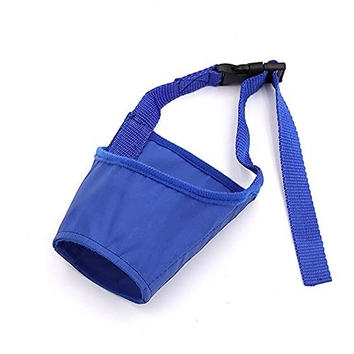 Dog Muzzles Suit, 7 PCS Adjustable Breathable Safety Small Medium Large Blue