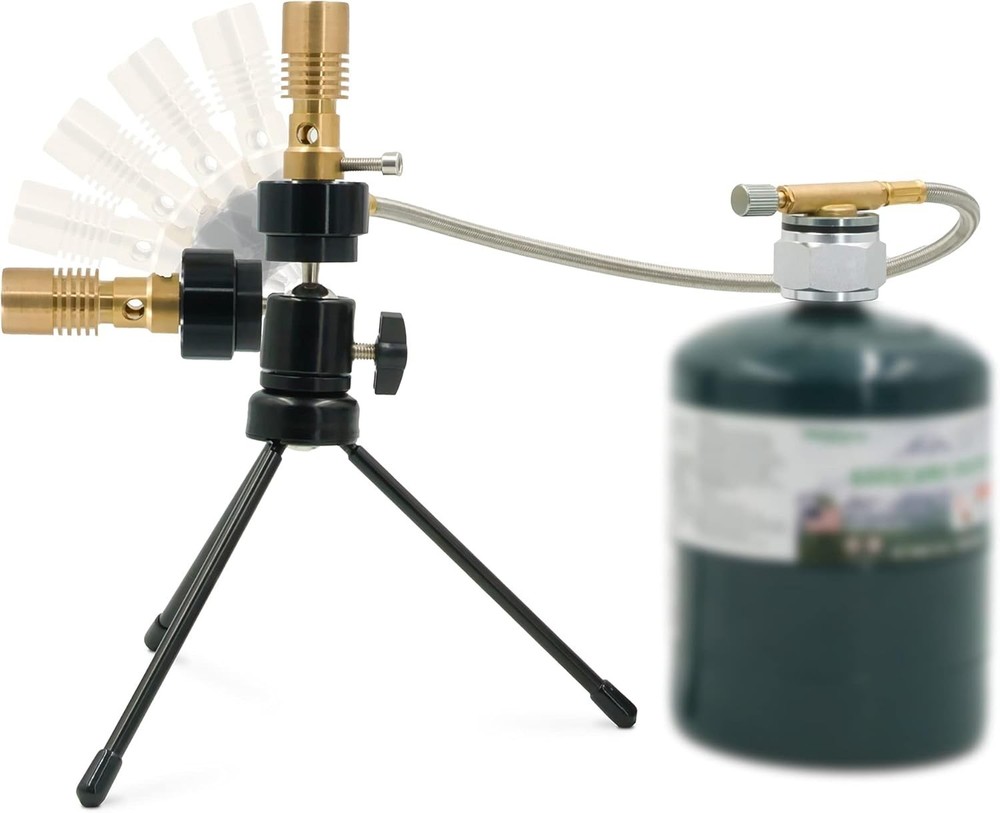 Universal Design Propane Burner with Variable Flame and Easy Height Adjustments