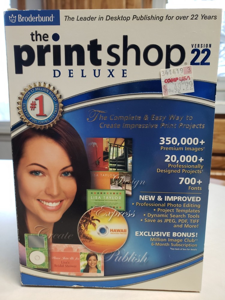 Print Shop Deluxe Version 22 4 CD Set Box Manual Version 22