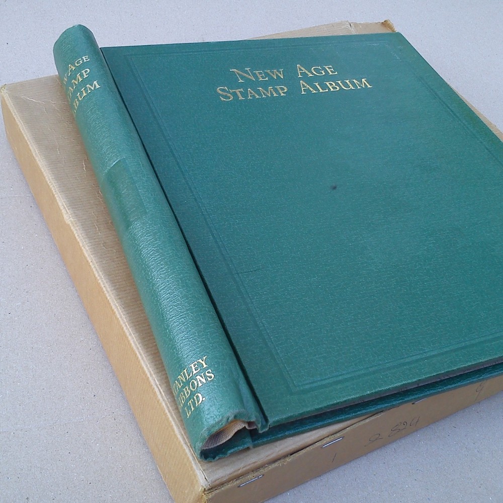 Stanley Gibbons Springback New Age Stamp Album Folder Binder Storage Green EMPTY
