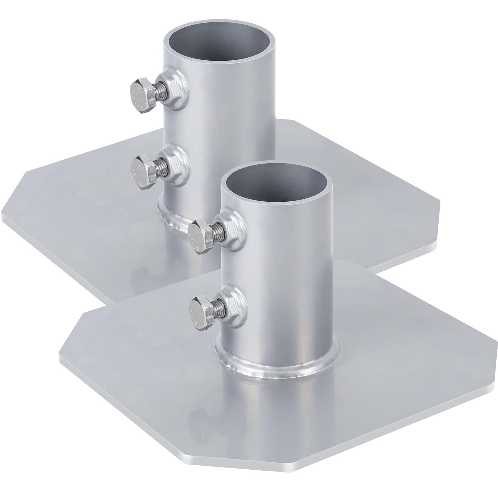 2 Pack Stationary Dock Bottom Pad,Stationary Base Plate,Floating Silver