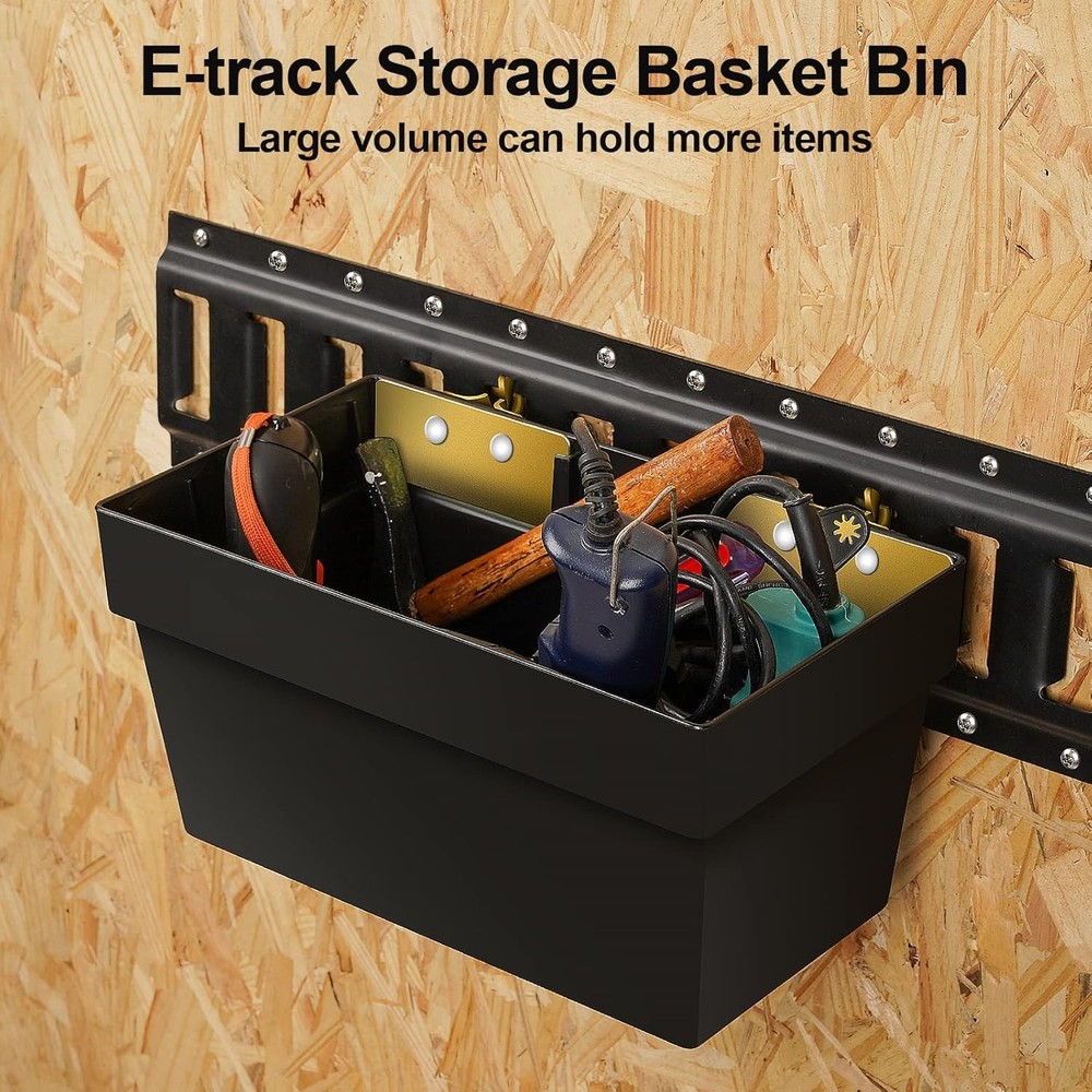 2 Pack E-Track Basket Storage Bin| E Track Box for Tool Organizer - E-Track