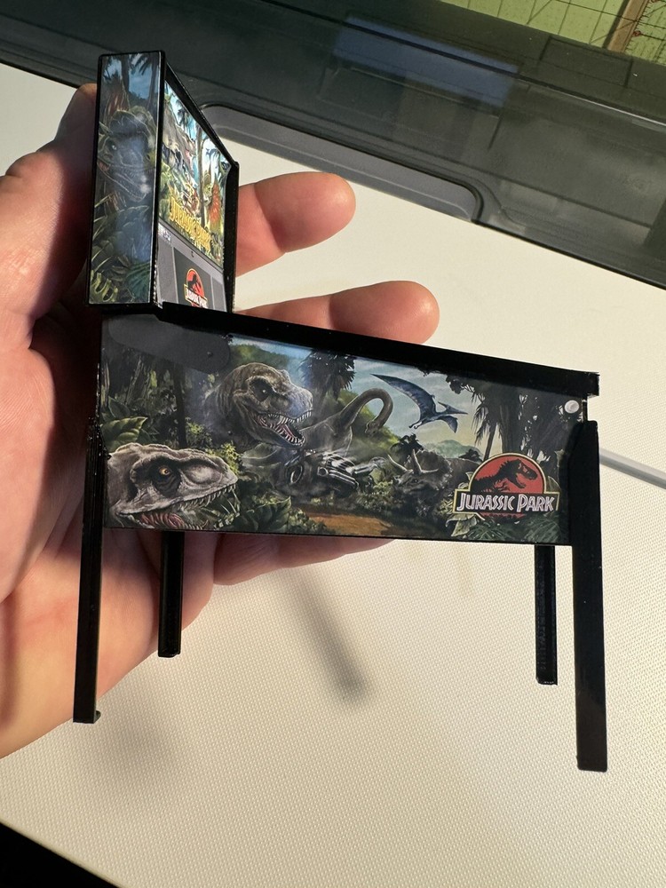 Miniature Replica "Jurassic Park” Pinball Machine Scale Model, Keepsake, Trophy