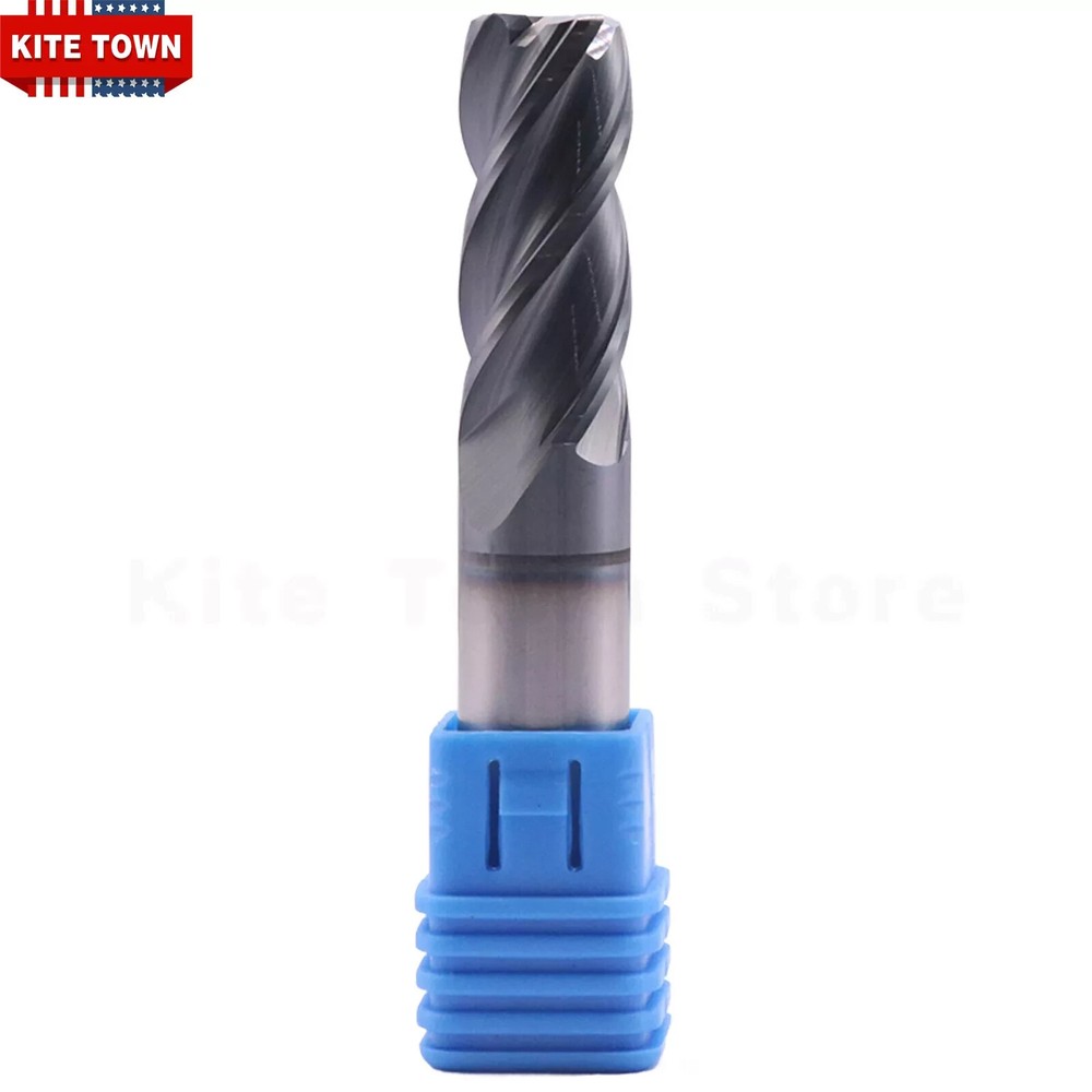 1/2" 4 Flute Solid Carbide End Mill - .030" Corner Radius - AlTiN Coated