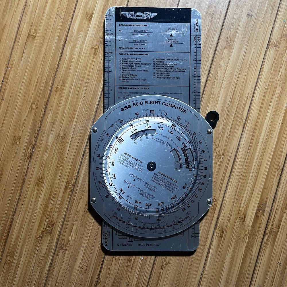 asa E6-B Flight Computer Preowned Metal