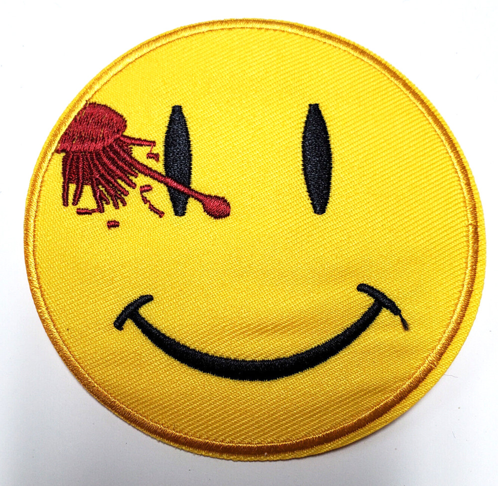 Warchmen Happy Face  3.5" Embroidered Patch- USA Mailed