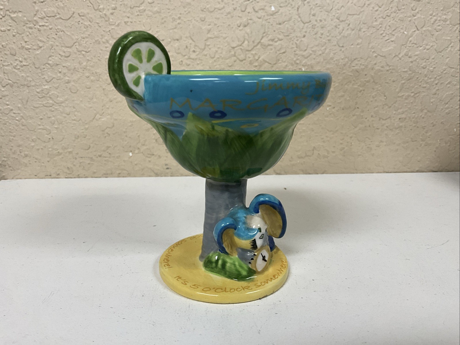 Jimmy Buffet Five O Clock Somewhere Painted Margaritaville Glass NEW! SHIPS FREE