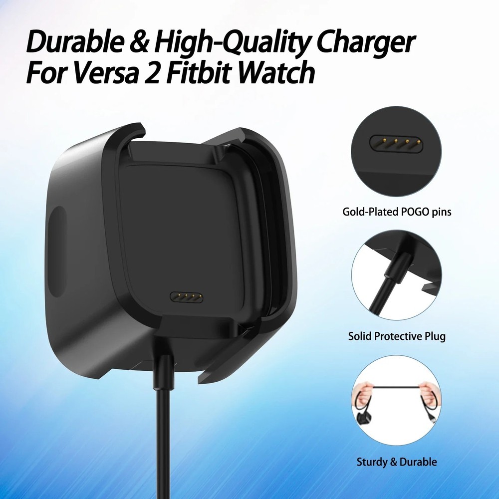 For Fitbit Versa 2 USB Charger Charging Power Dock Cradle Smart Watch