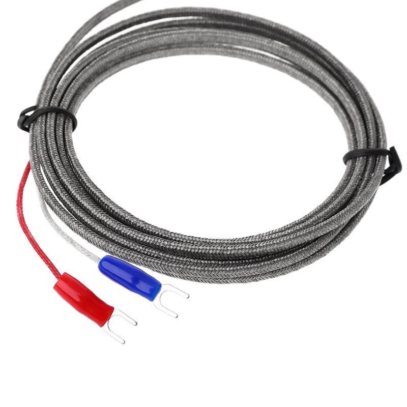 2m K Type Thermocouple Stainless Steel 1.5mm Probe Temperature Controller Sensor