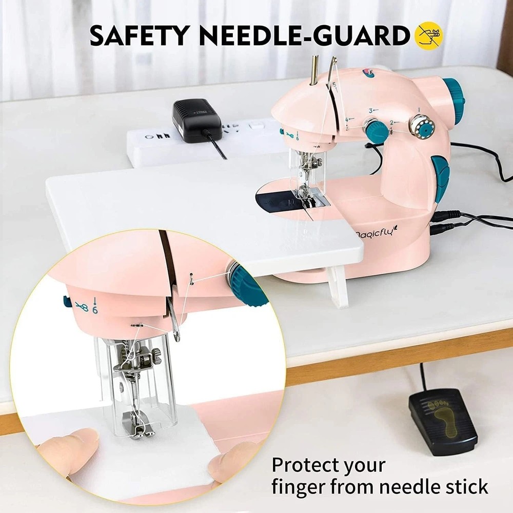Mini Sewing Machine with Extension Table, Dual Speed Portable Sewing Machine ...