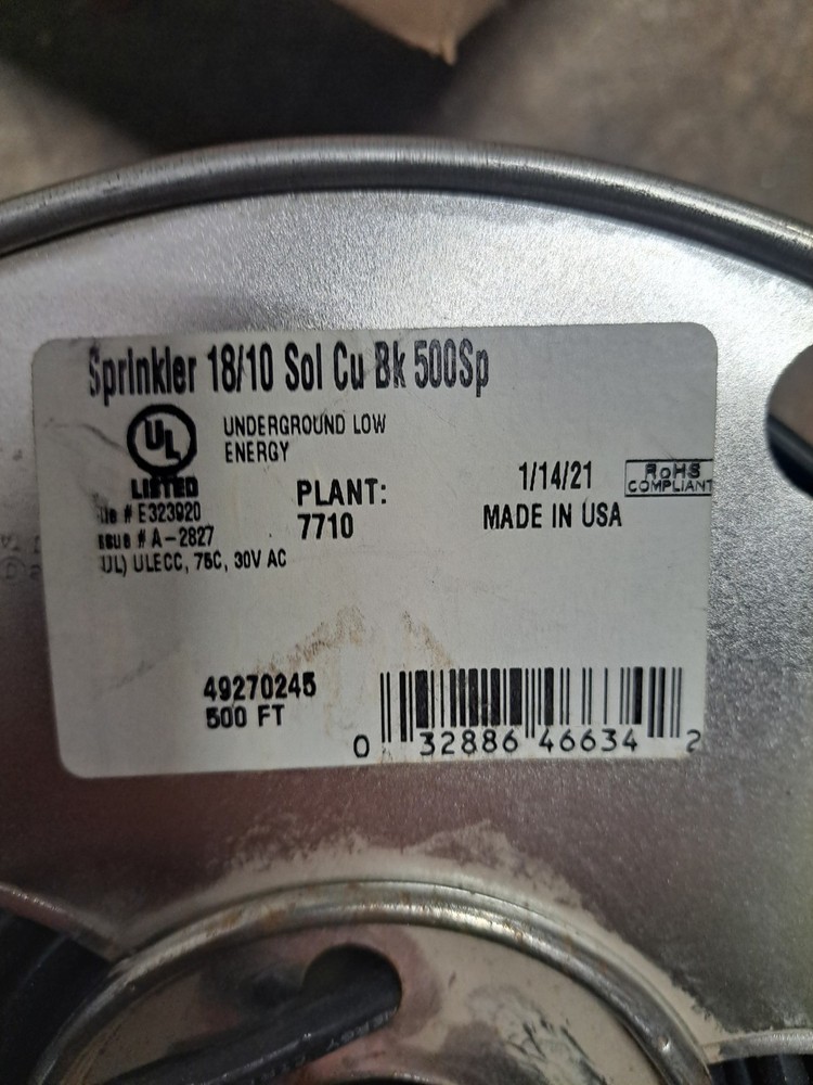 Southwire 18/10 10 Sprinkler Wire Open Box