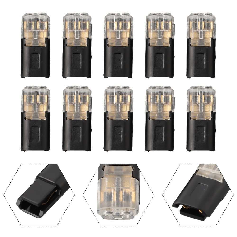 Secure Plug-In Connector Terminal Connection 10pcs Double-wire Reusable