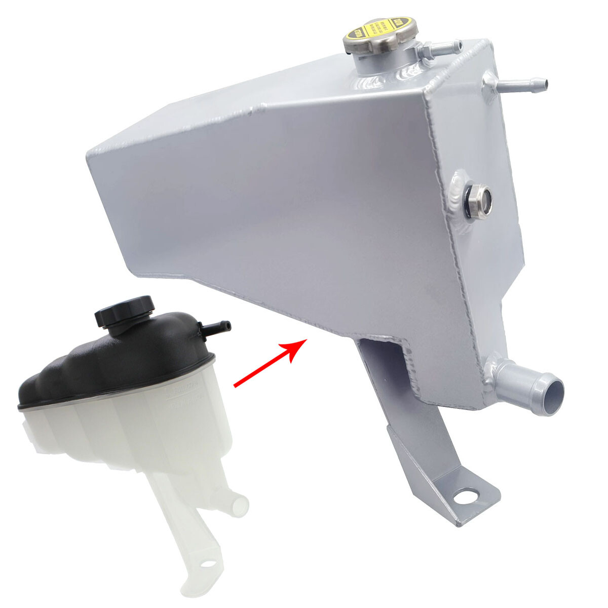 Radiator Coolant Reservoir Tank For 07-13 Chevy Silverado GMC Sierra 1500 Pickup