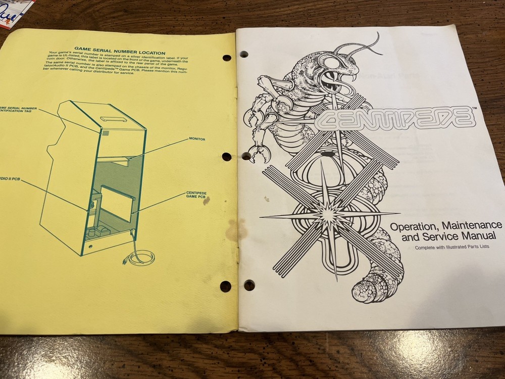 Atari Centipede Arcade Operation, Maintenance and Service Manual 2nd Printing