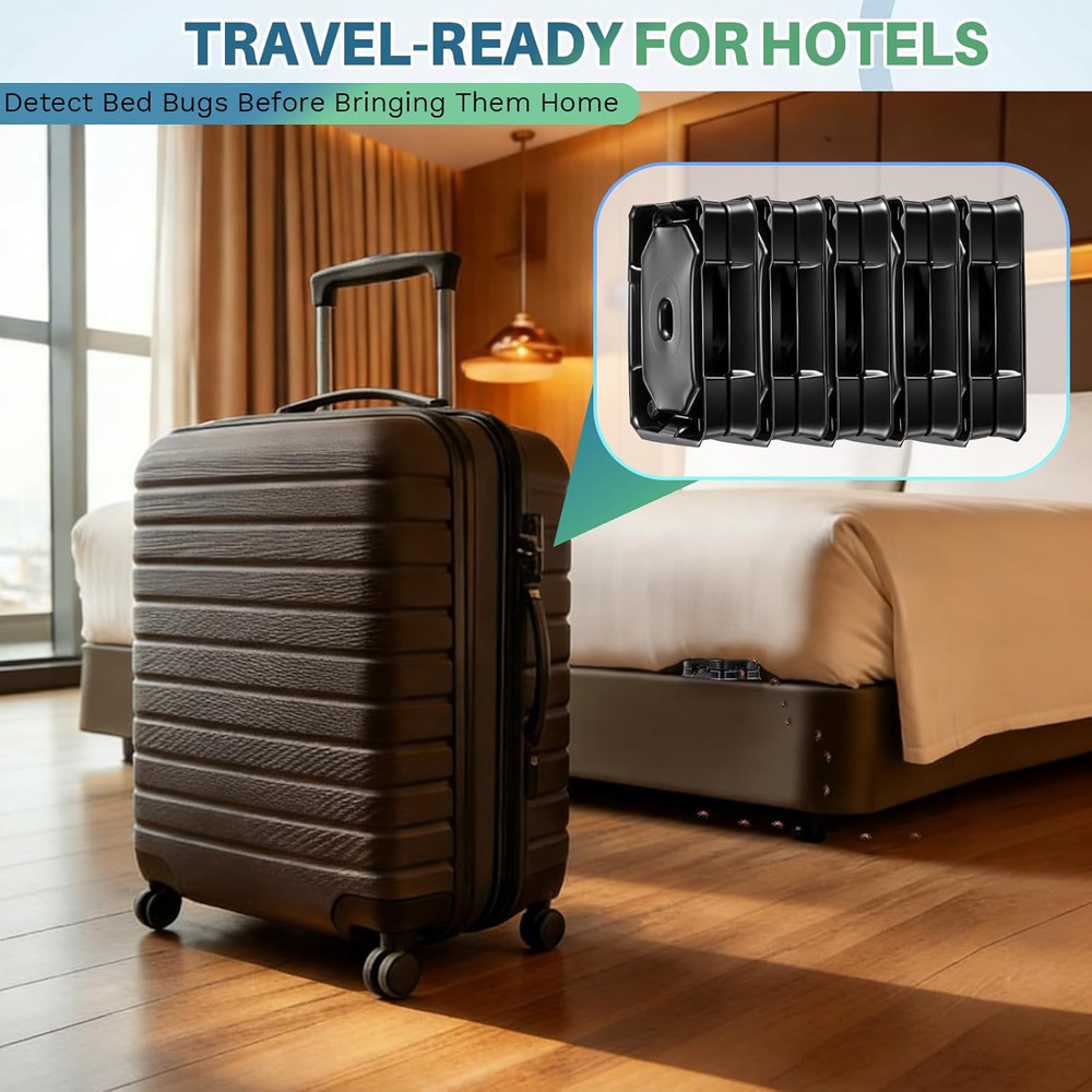 6 Set Bed Bug Detector & Trap, Bedbug Traps with Strong Glue, Bedbug Intercep...