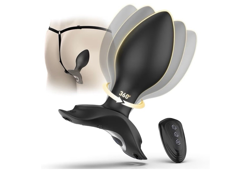 Prostate Massager Vibrator Remote Control 10 Modes Waterproof Silicone
