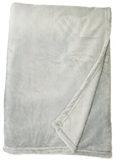 ID51-828 Microlight Plush Luxury, Oversized Throw-Blanket, Full/Queen Grey