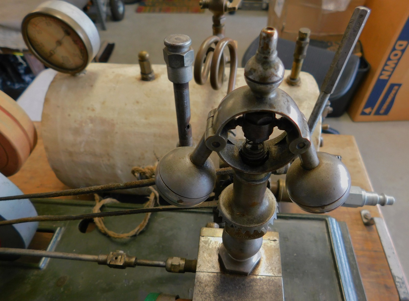 Cretors Steam Engine for Popcorn Machine c. 1900 Antique w/ Electric Water Tank