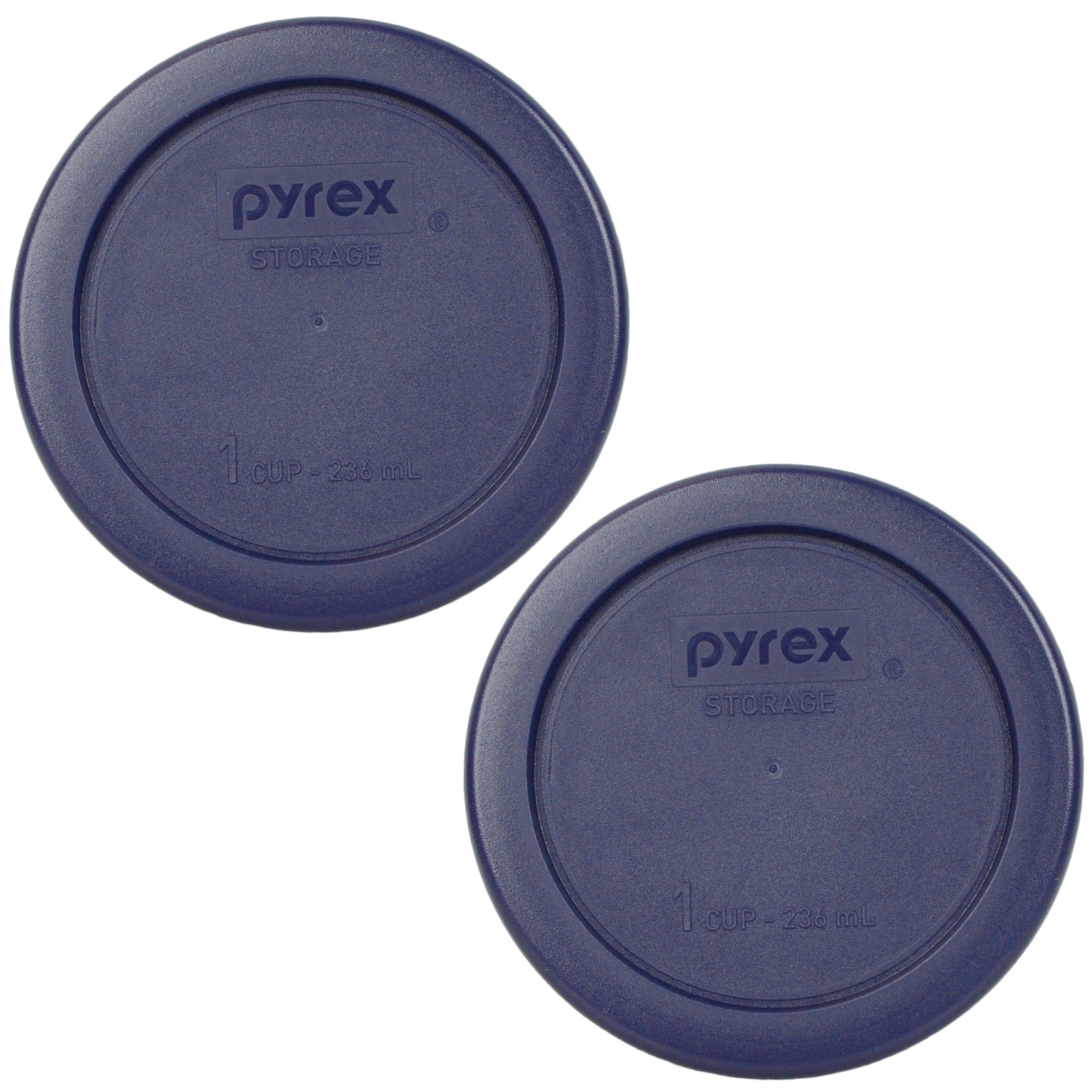 Pyrex 7202-PC Dark Blue Plastic Replacement Storage Lid Cover (2-Pack)