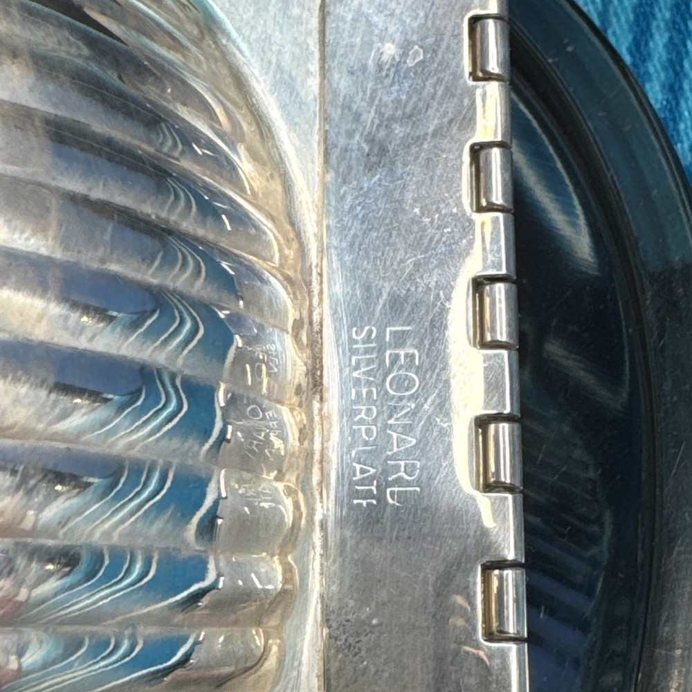 Leonard Silverplate Swan Clam Shell Hinged Server Figural Handle VTG