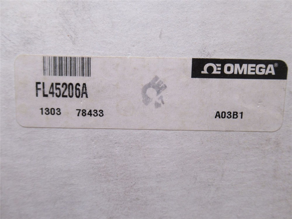 227617 New-No Box; Omega FL45206A InLine Variable Area Flow Meter; High Cap