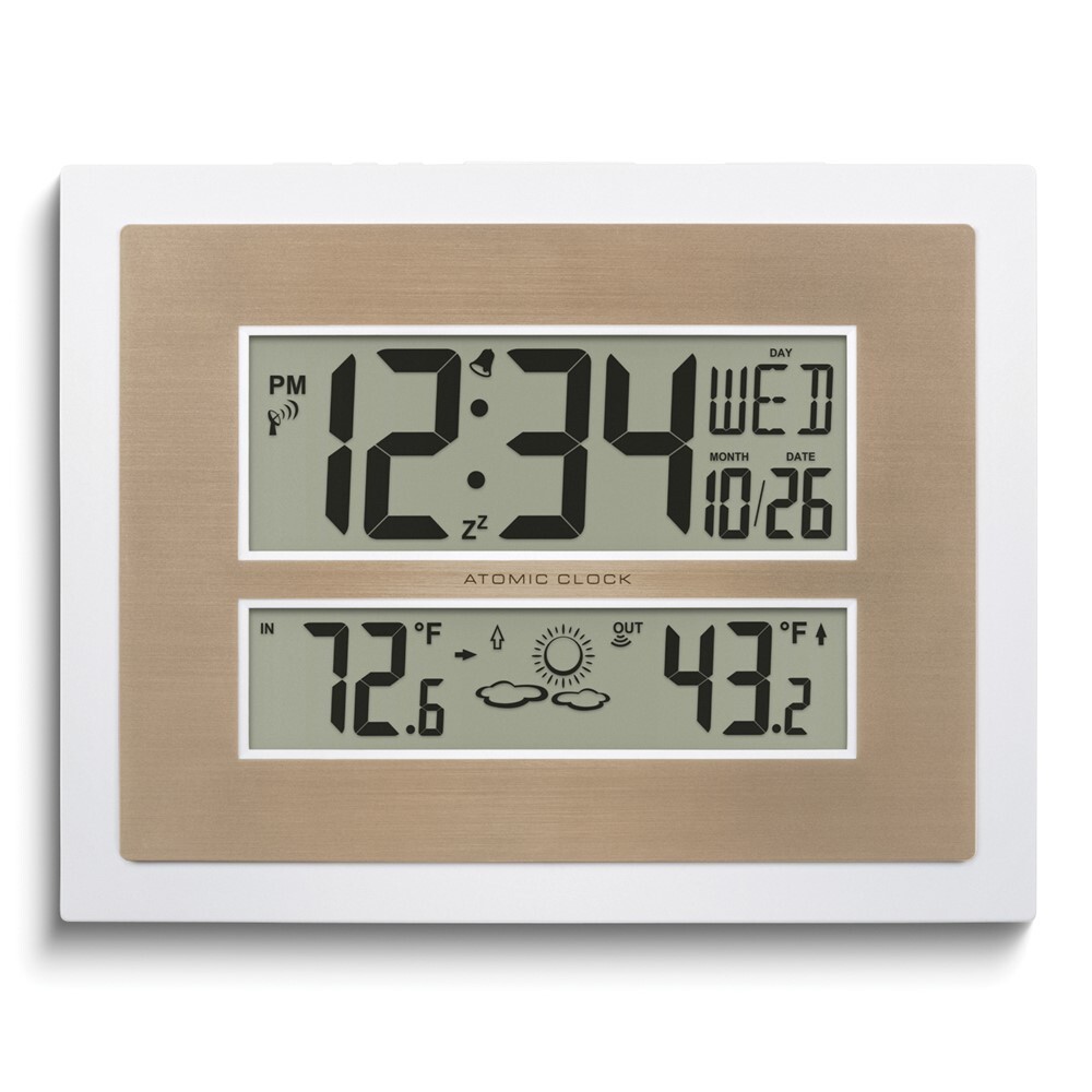 White Digital Atomic Clock