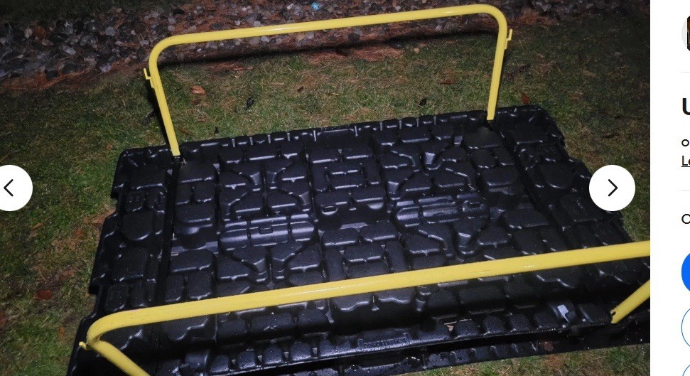 Pallets with Foldable railing’s & seatbelts 4000lb capacity